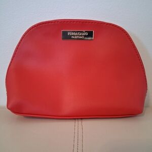 Salvatore Ferragamo Red Makeup Or Travel Pouch NWOT